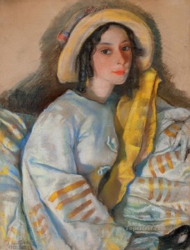 Russian Painting - portrait of marietta frangopulo 1922 Russian